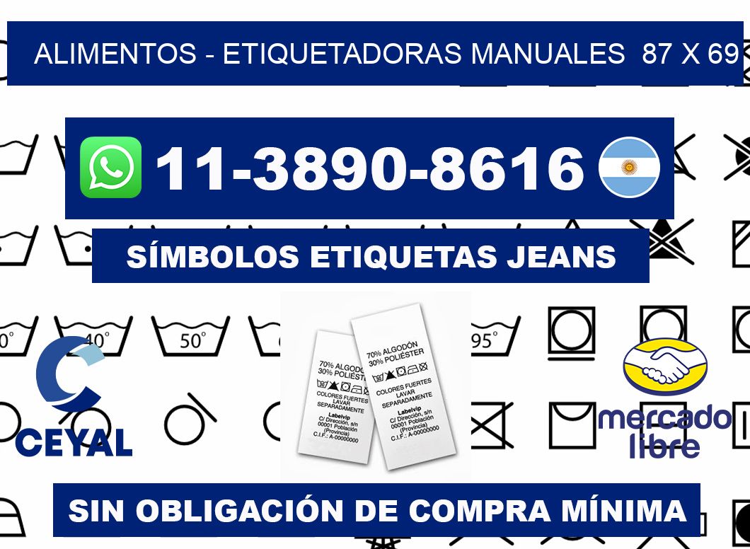 alimentos - Etiquetadoras Manuales  87 x 69
