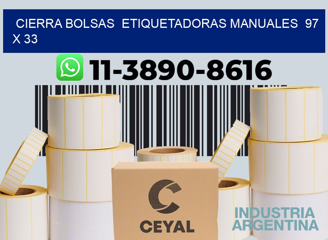 cierra bolsas  Etiquetadoras Manuales  97 x 33
