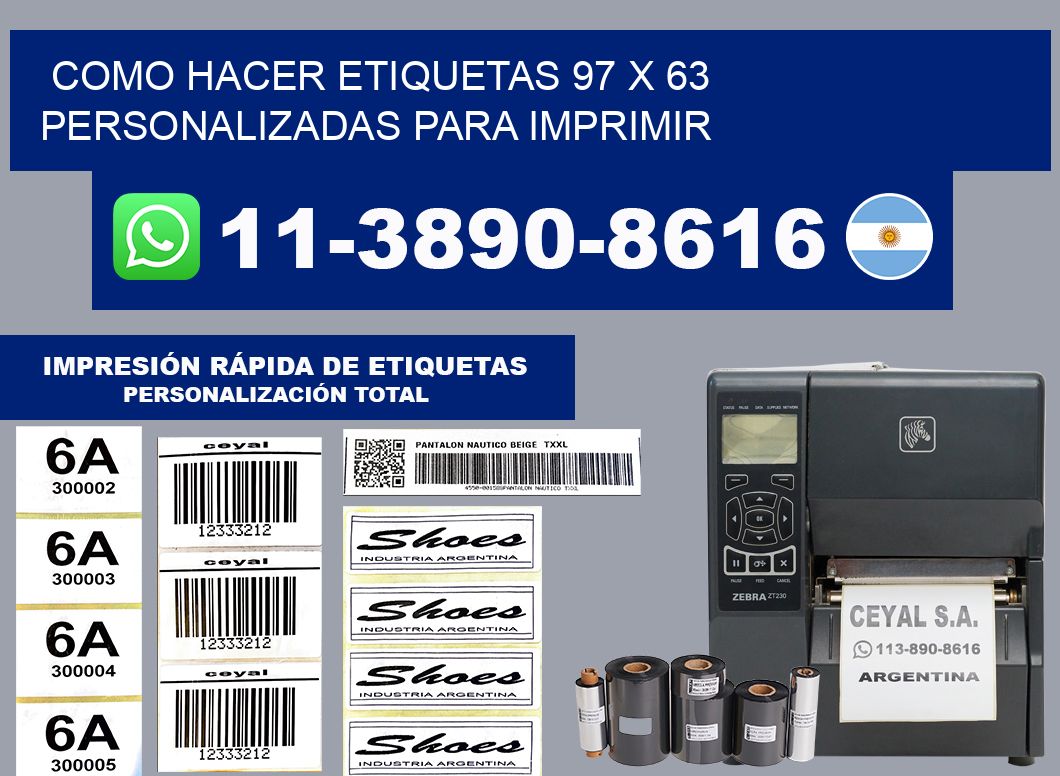 como hacer etiquetas 97 x 63 personalizadas para imprimir