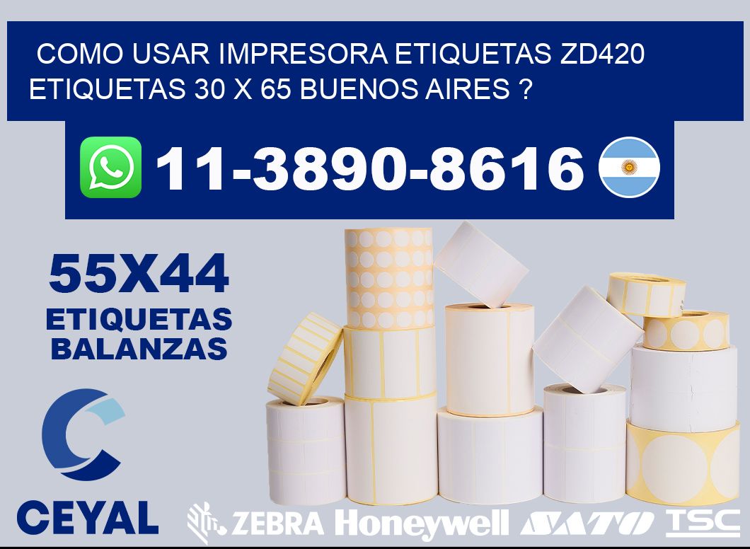 como usar impresora etiquetas zd420 etiquetas 30 x 65 Buenos Aires ?