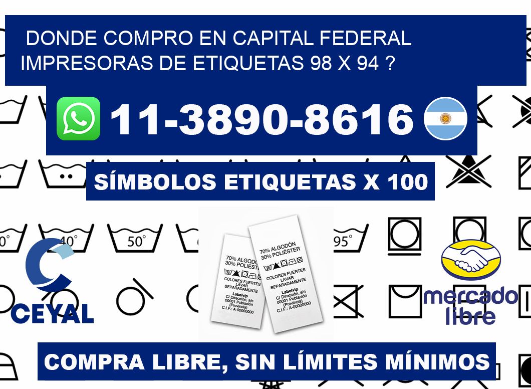 donde compro en capital federal impresoras de etiquetas 98 x 94 ?