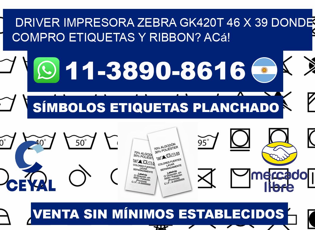 driver impresora zebra gk420t 46 x 39 Donde compro etiquetas y ribbon? Acá!