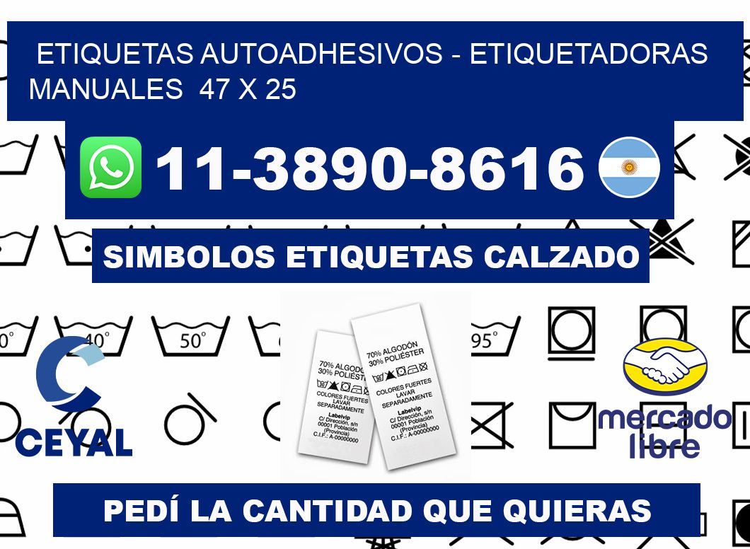etiquetas autoadhesivos - Etiquetadoras Manuales  47 x 25
