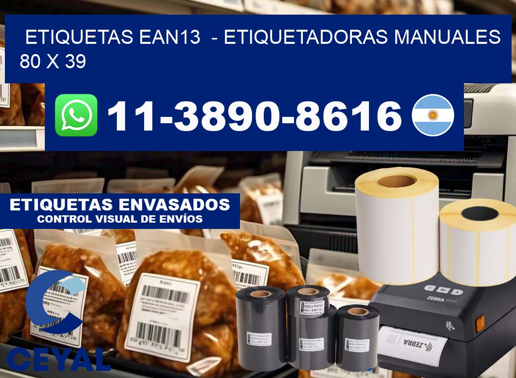 etiquetas ean13 - Etiquetadoras Manuales 80 x 39