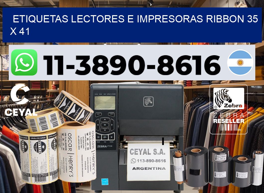 etiquetas lectores e impresoras ribbon 35 x 41