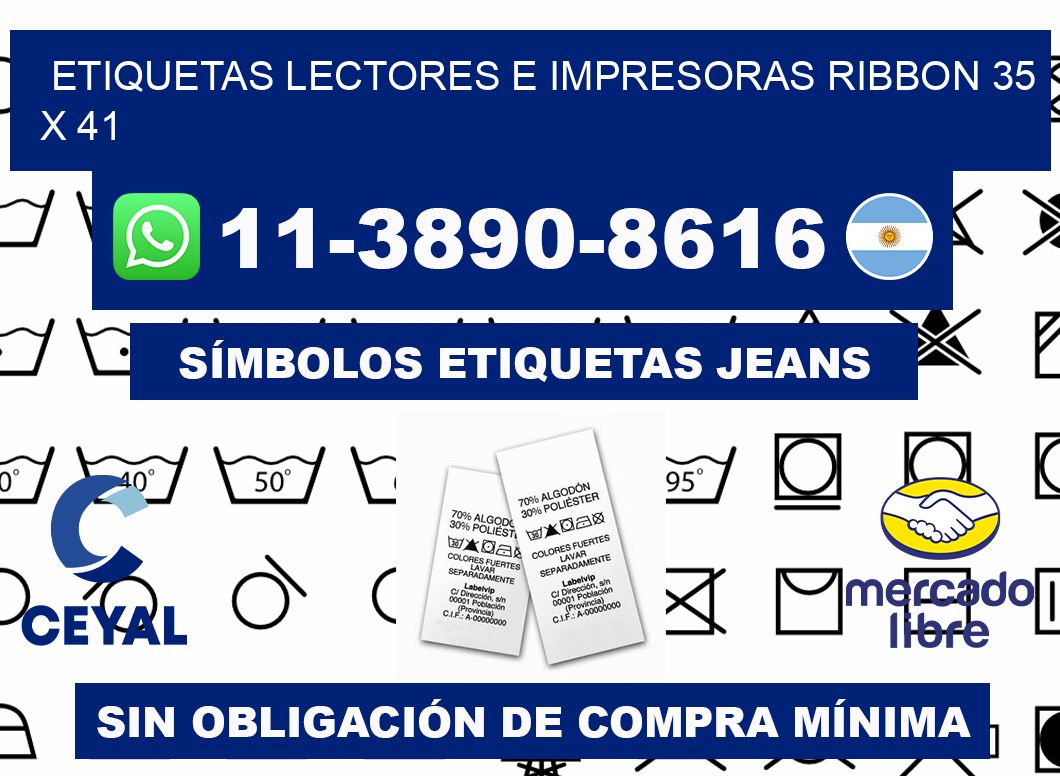etiquetas lectores e impresoras ribbon 35 x 41