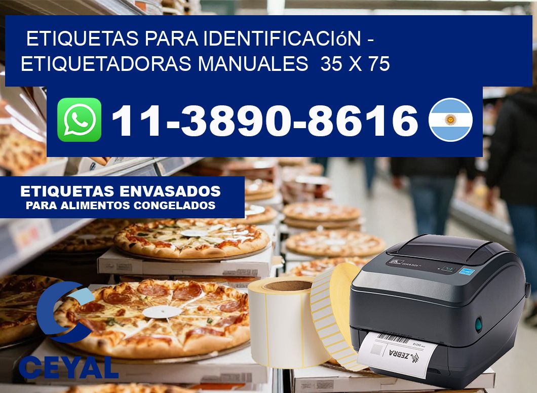 etiquetas para identificación – Etiquetadoras Manuales  35 x 75