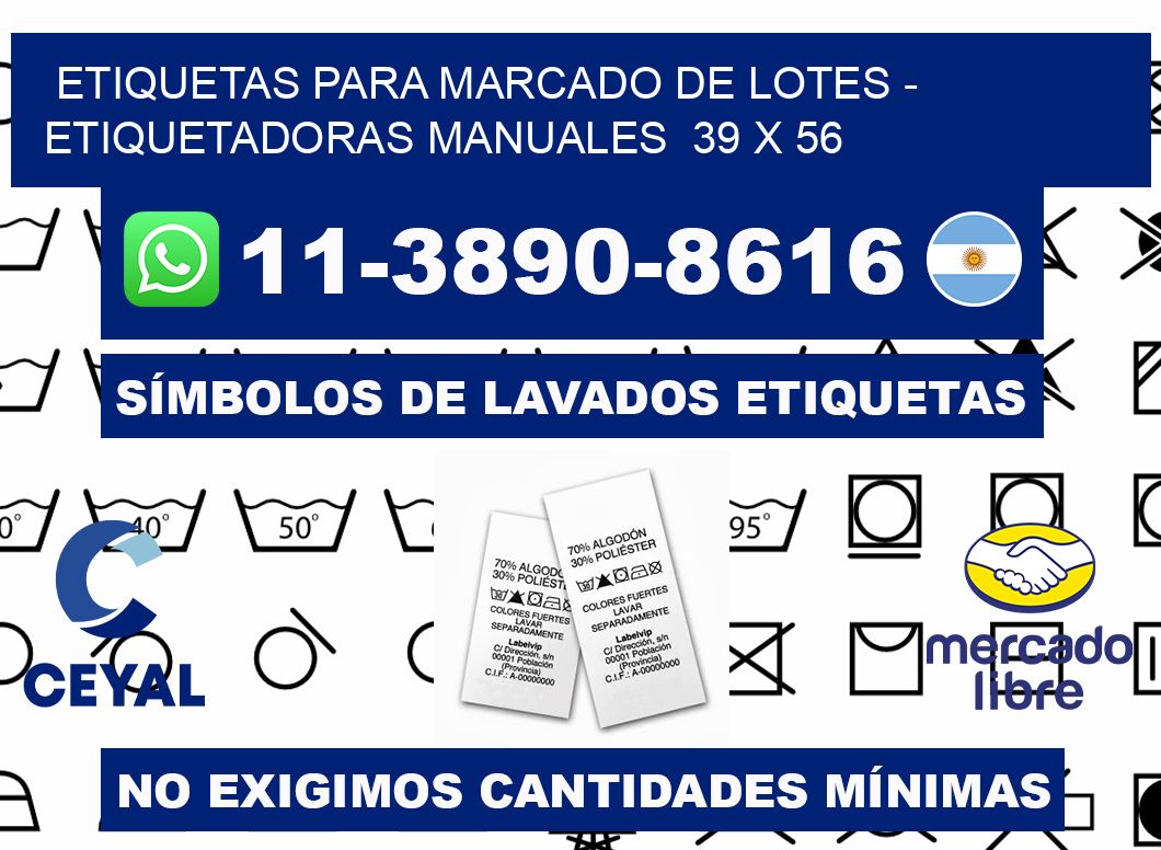 etiquetas para marcado de lotes - Etiquetadoras Manuales  39 x 56