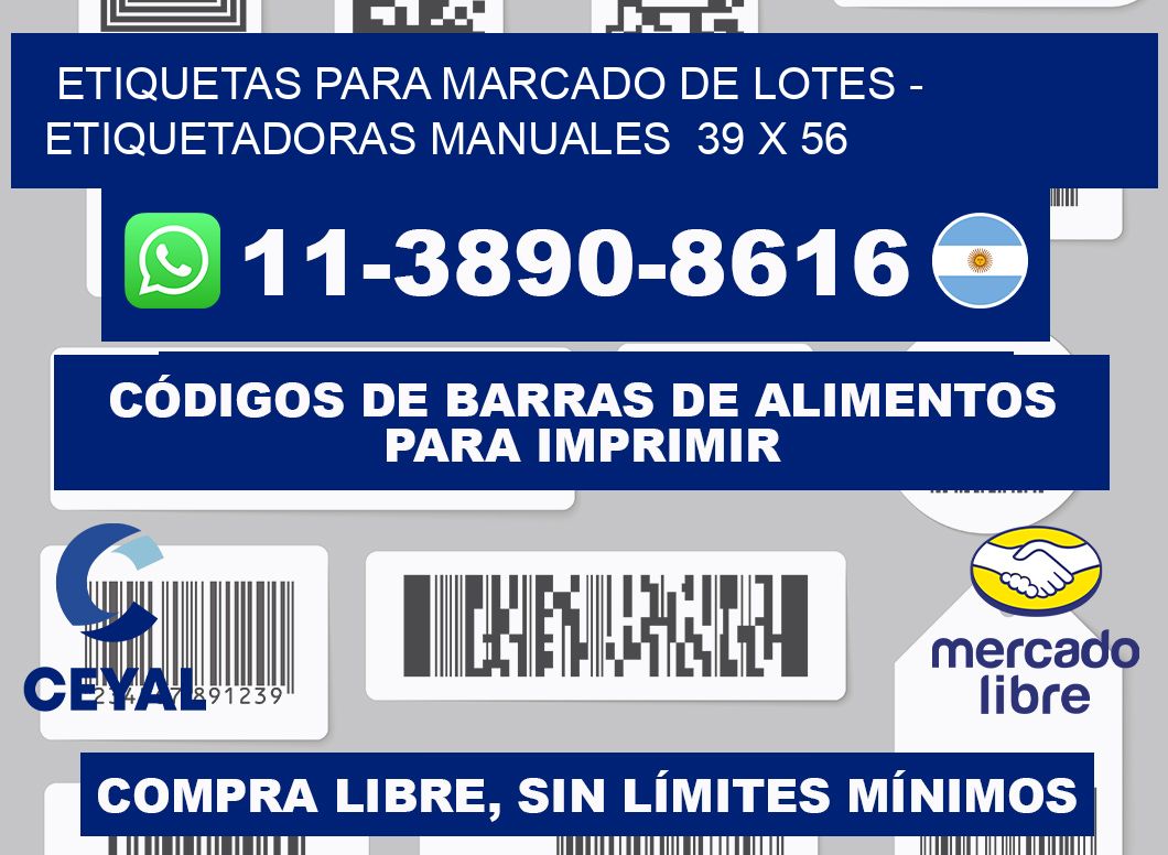 etiquetas para marcado de lotes - Etiquetadoras Manuales  39 x 56