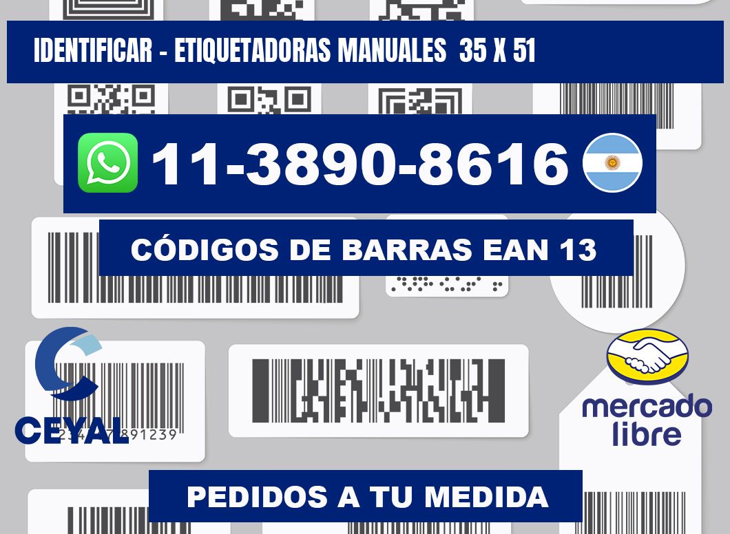 identificar - Etiquetadoras Manuales  35 x 51