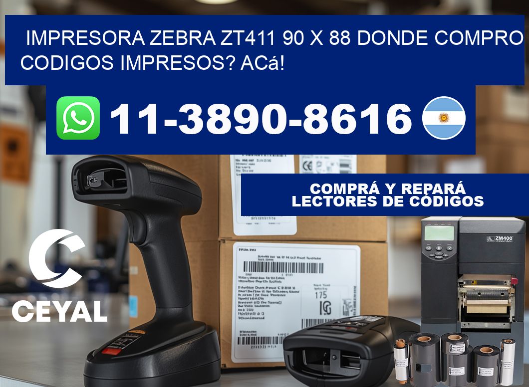 impresora zebra zt411 90 x 88 Donde compro codigos impresos? Acá!