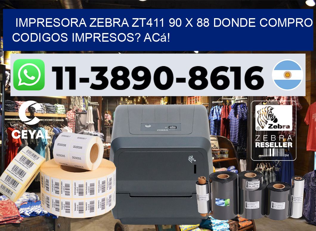 impresora zebra zt411 90 x 88 Donde compro codigos impresos? Acá!