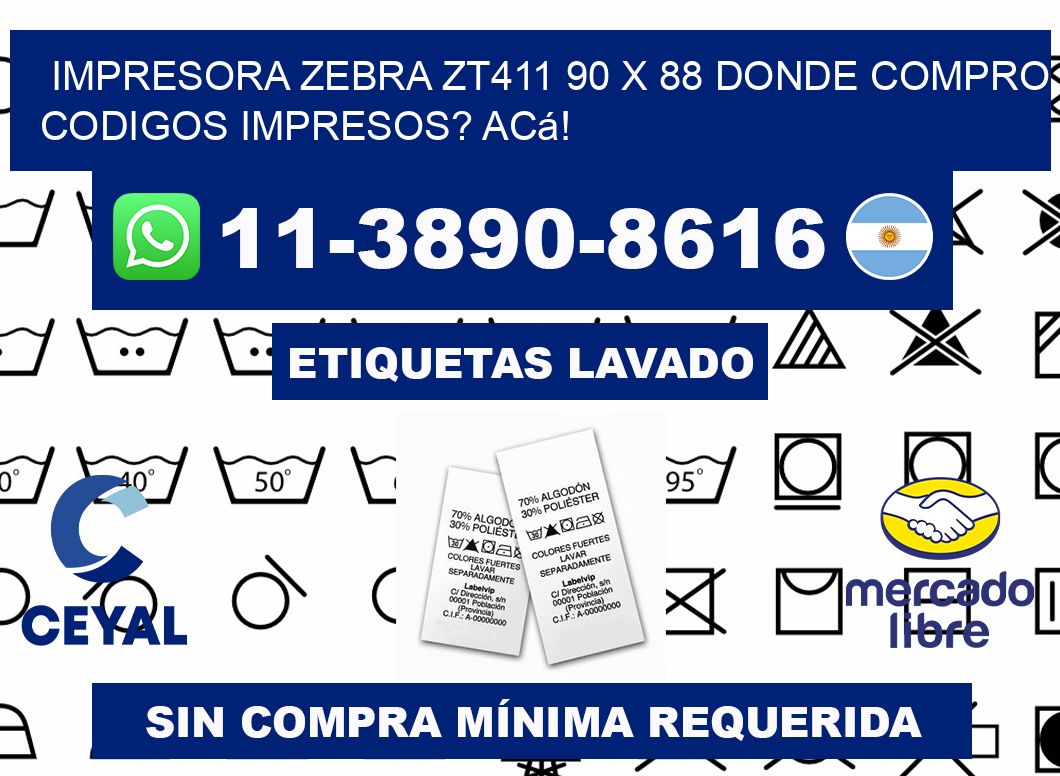 impresora zebra zt411 90 x 88 Donde compro codigos impresos? Acá!