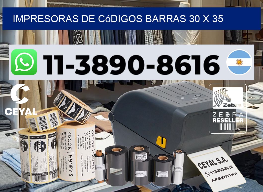 impresoras de códigos barras 30 x 35