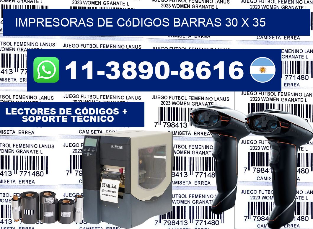 impresoras de códigos barras 30 x 35