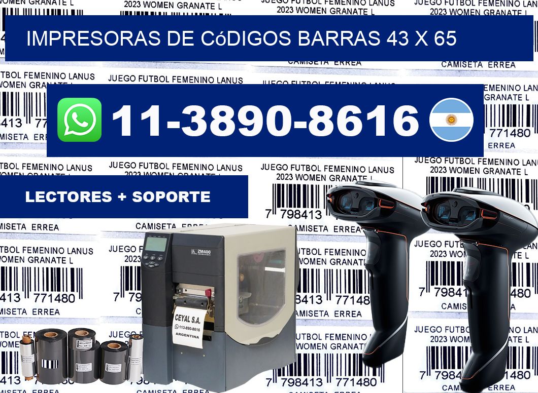 impresoras de códigos barras 43 x 65