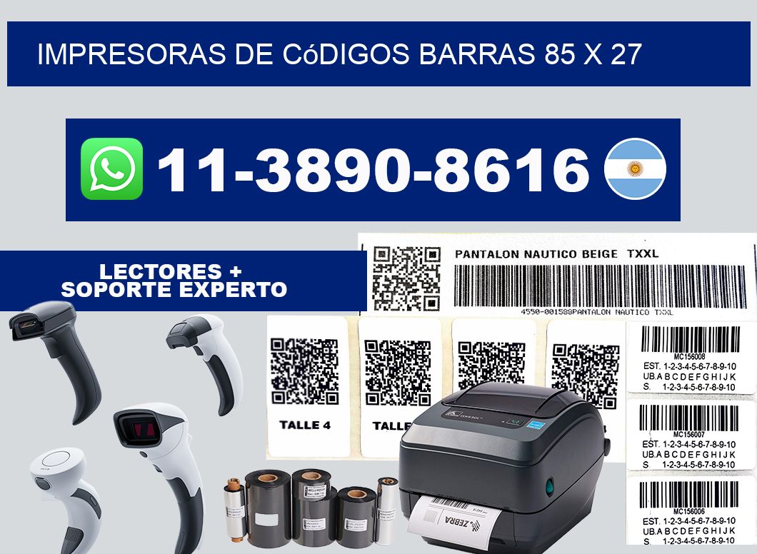 impresoras de códigos barras 85 x 27