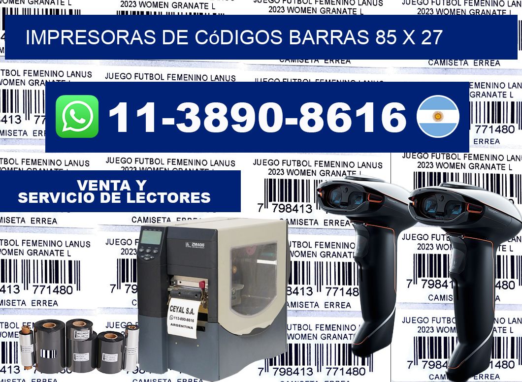 impresoras de códigos barras 85 x 27