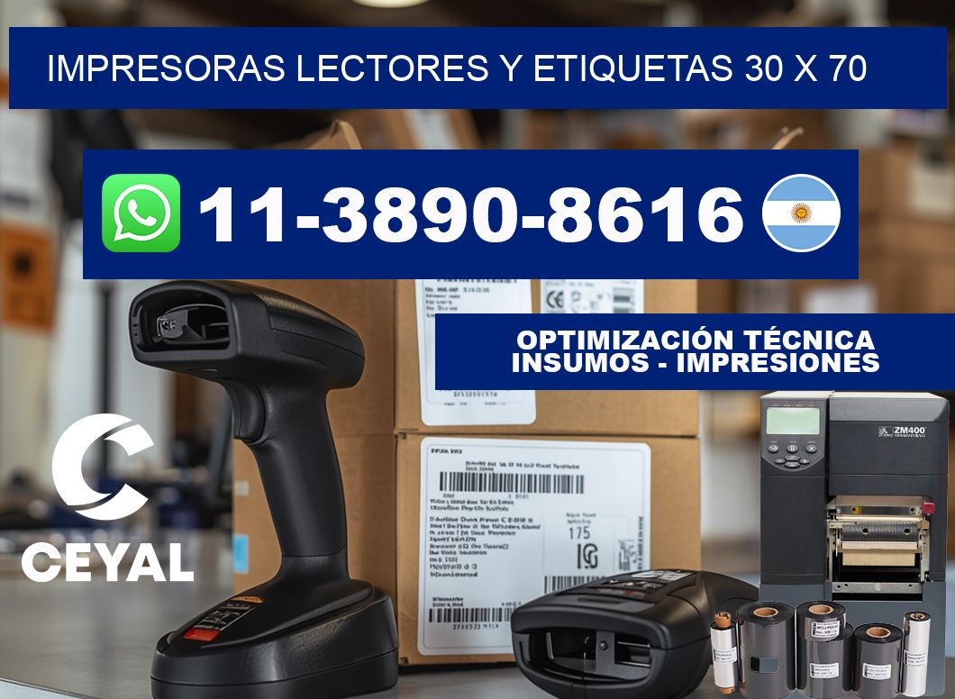 impresoras lectores y etiquetas 30 x 70