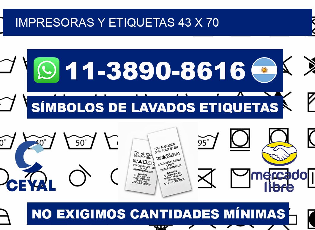 impresoras y etiquetas 43 x 70
