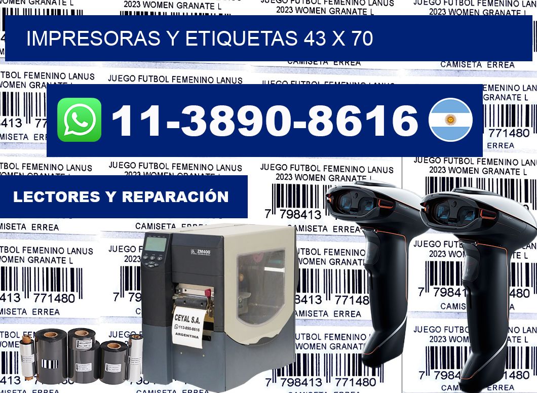 impresoras y etiquetas 43 x 70
