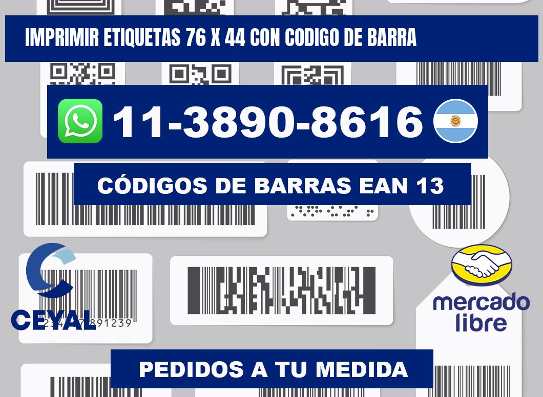 imprimir etiquetas 76 x 44 con codigo de barra