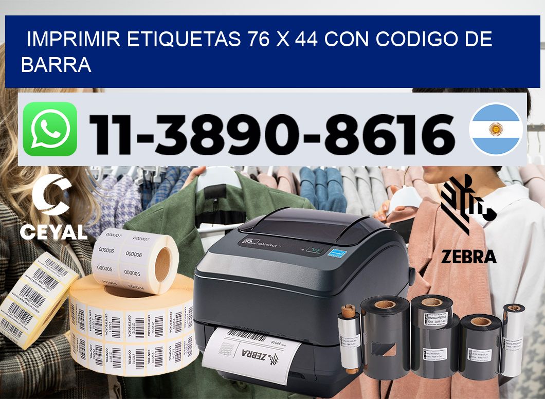 imprimir etiquetas 76 x 44 con codigo de barra