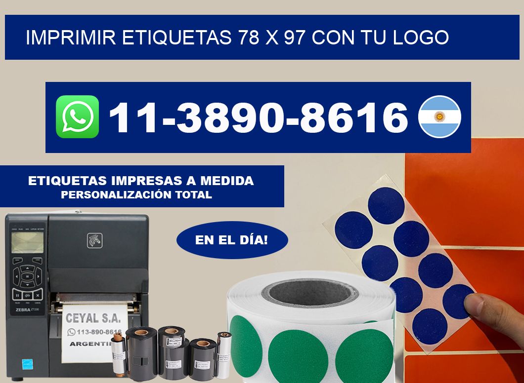 imprimir etiquetas 78 x 97 con tu logo