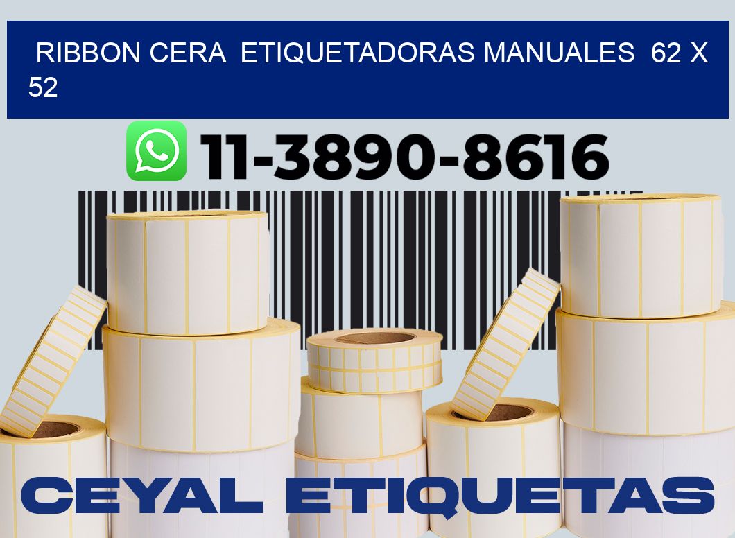ribbon cera  Etiquetadoras Manuales  62 x 52