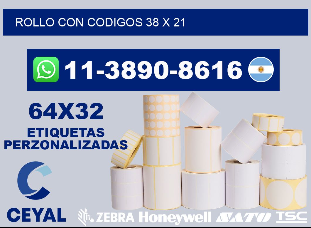 rollo con codigos 38 x 21