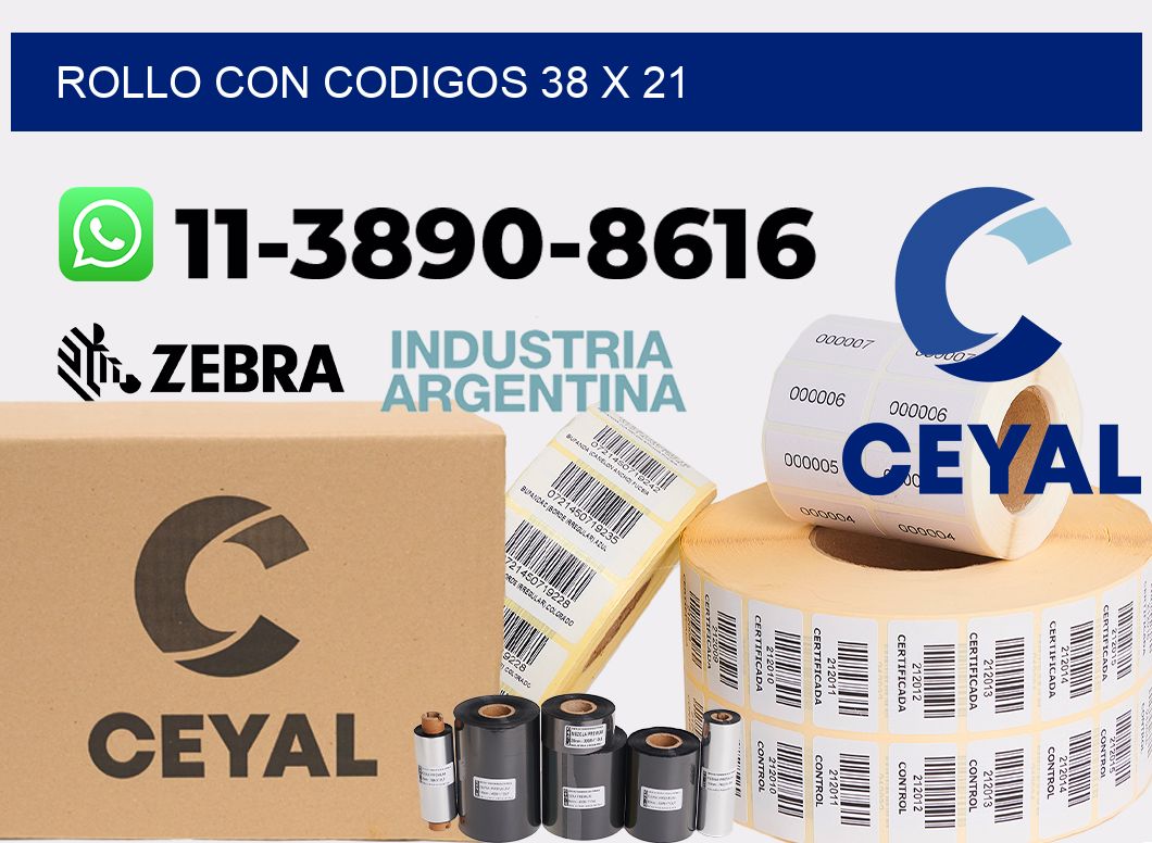 rollo con codigos 38 x 21