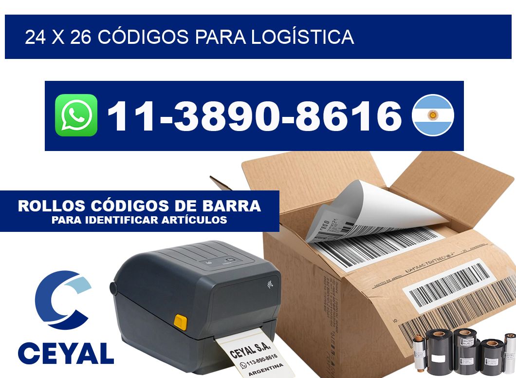 24 x 26 CÓDIGOS PARA LOGÍSTICA