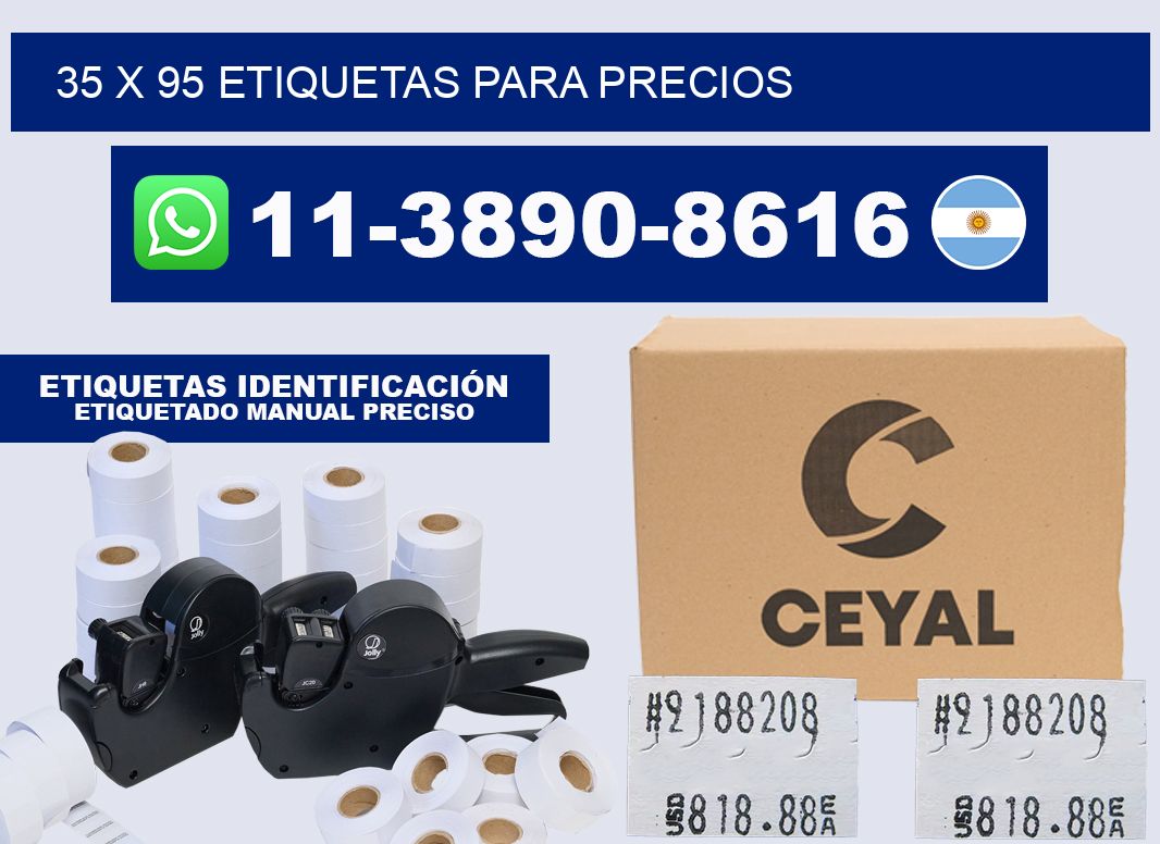 35 x 95 etiquetas para precios
