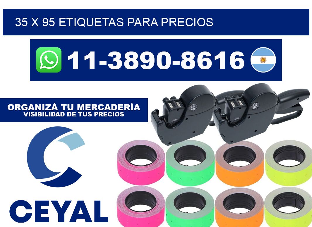 35 x 95 etiquetas para precios
