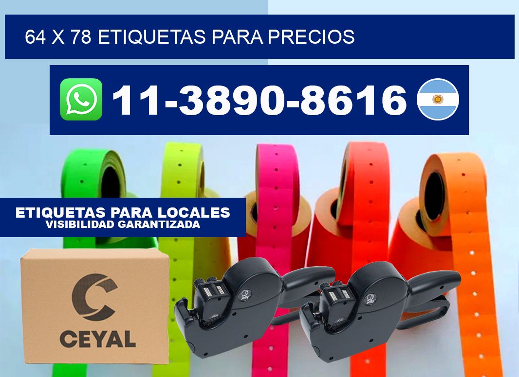 64 x 78 etiquetas para precios