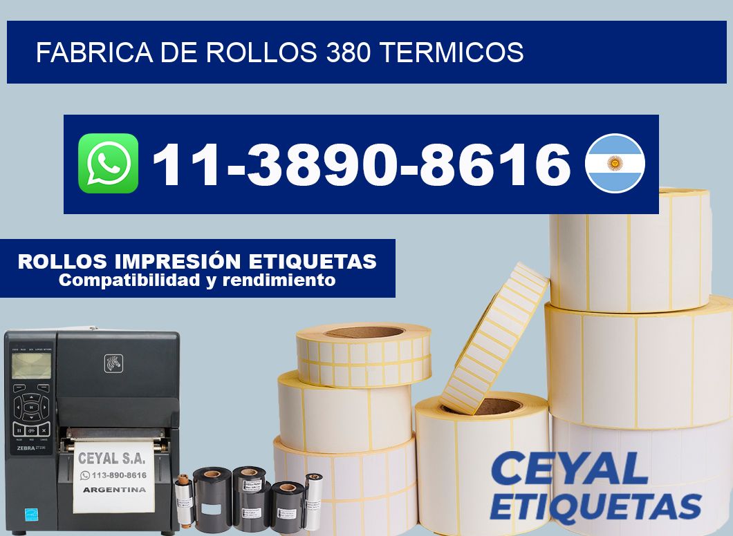 FABRICA DE ROLLOS 380 TERMICOS
