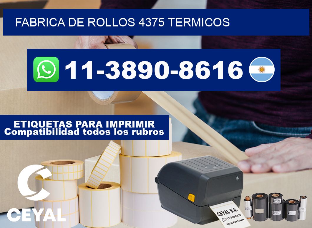 FABRICA DE ROLLOS 4375 TERMICOS