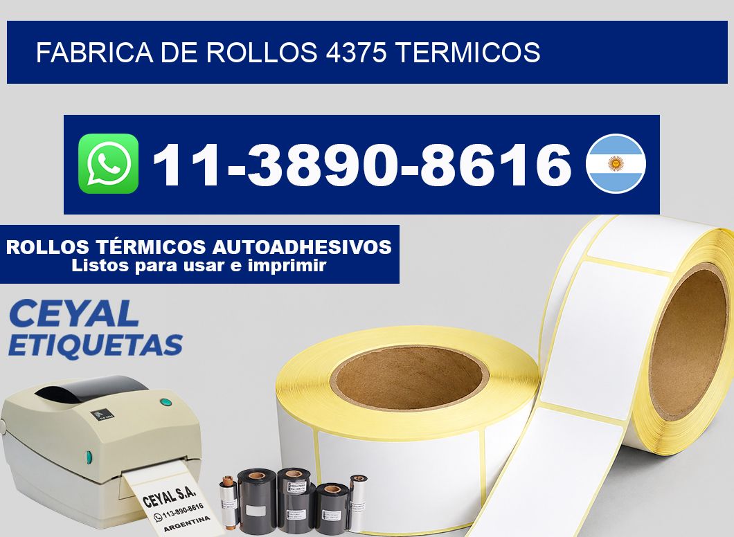 FABRICA DE ROLLOS 4375 TERMICOS