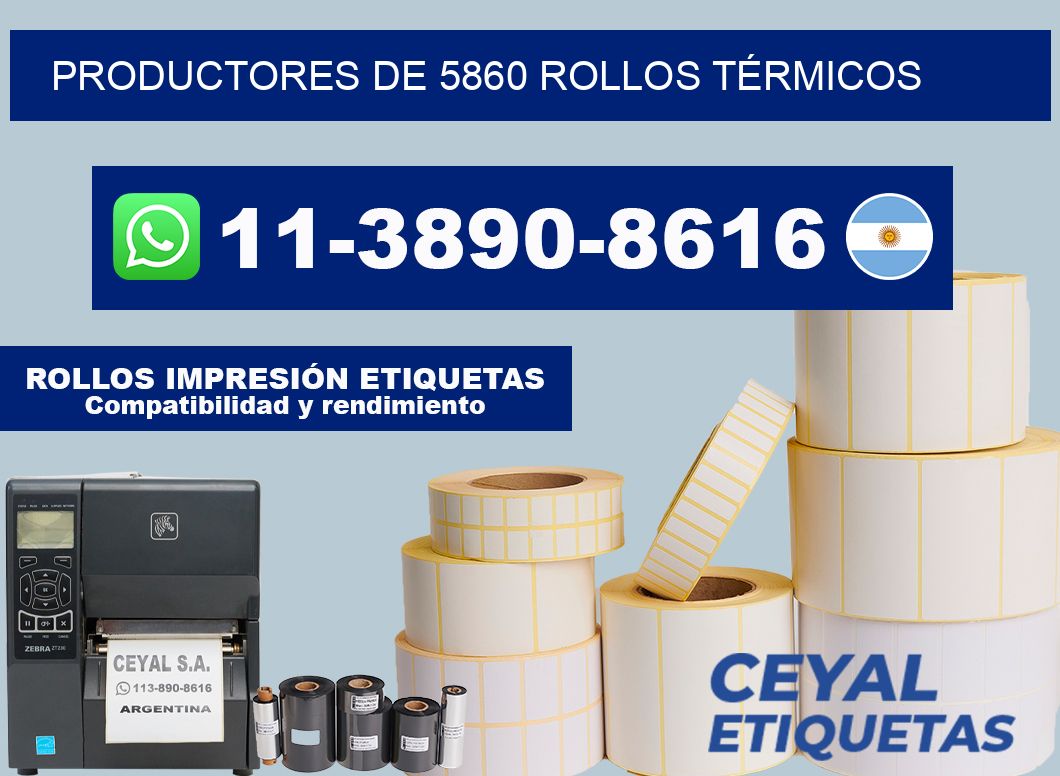 PRODUCTORES DE 5860 ROLLOS TÉRMICOS