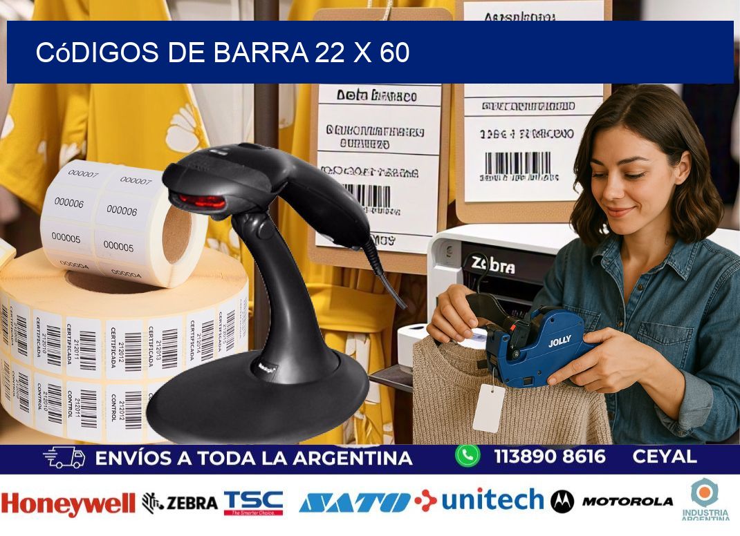 códigos de barra 22 x 60