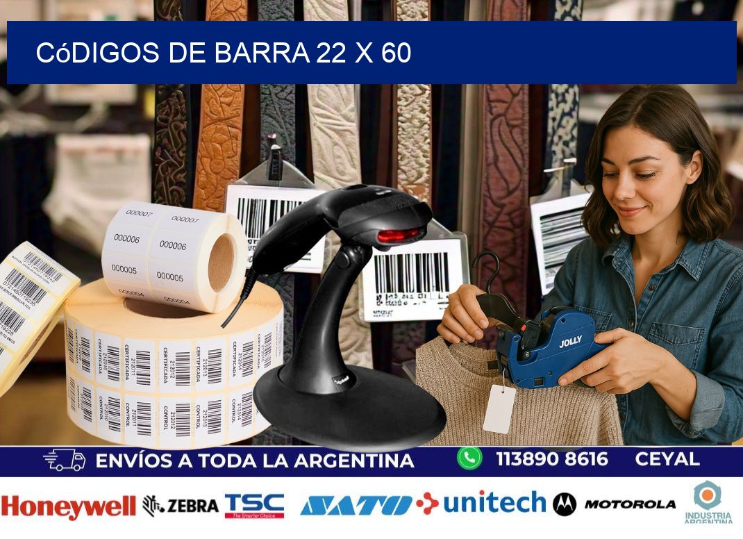 códigos de barra 22 x 60