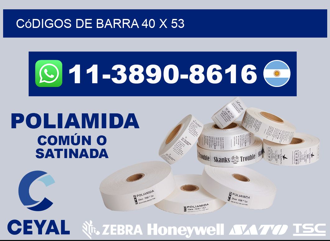 códigos de barra 40 x 53