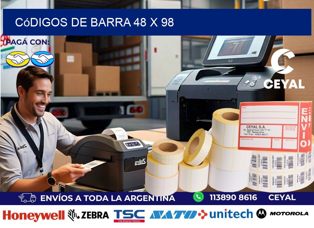 códigos de barra 48 x 98