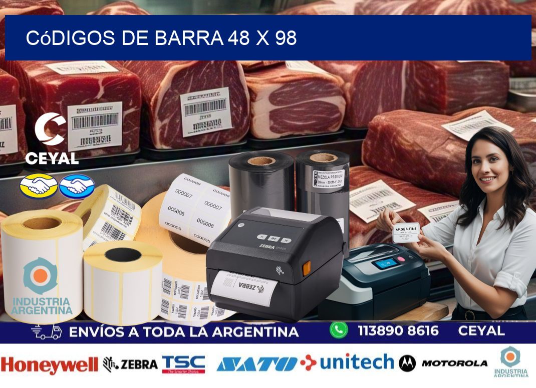 códigos de barra 48 x 98