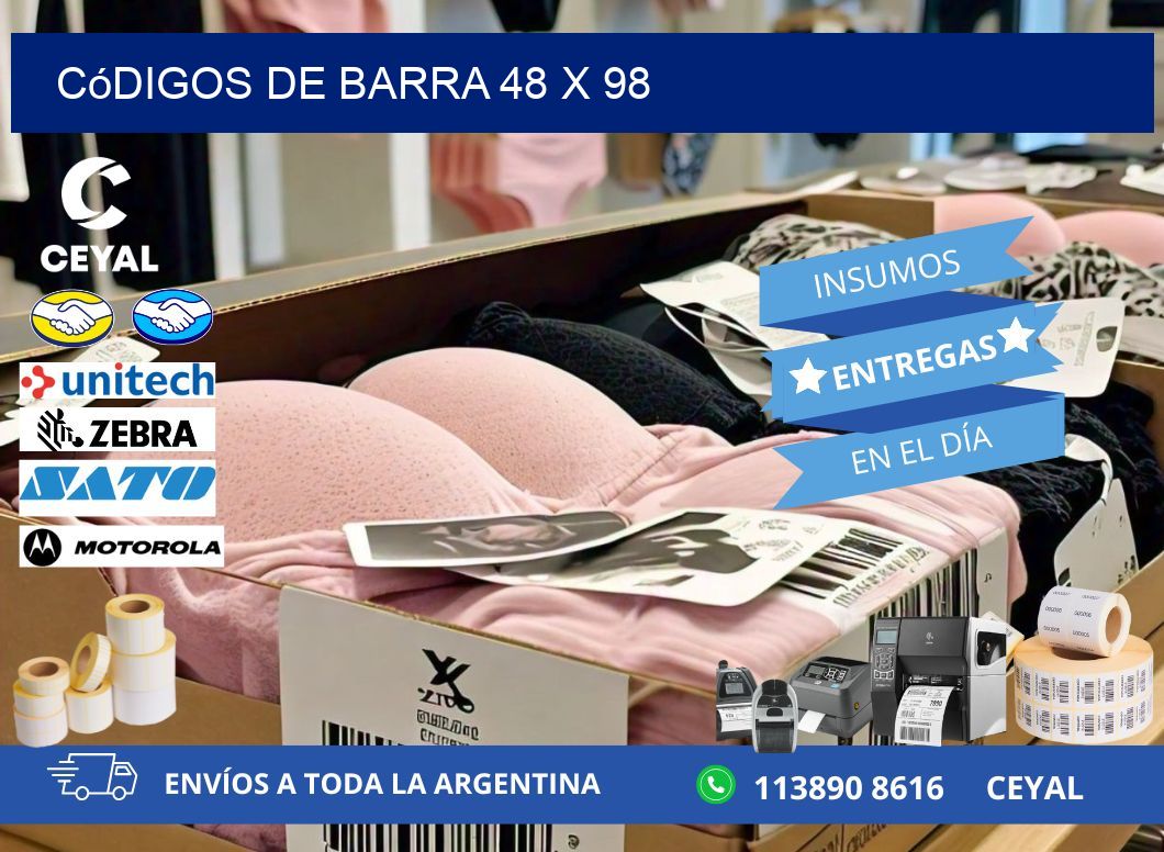 códigos de barra 48 x 98