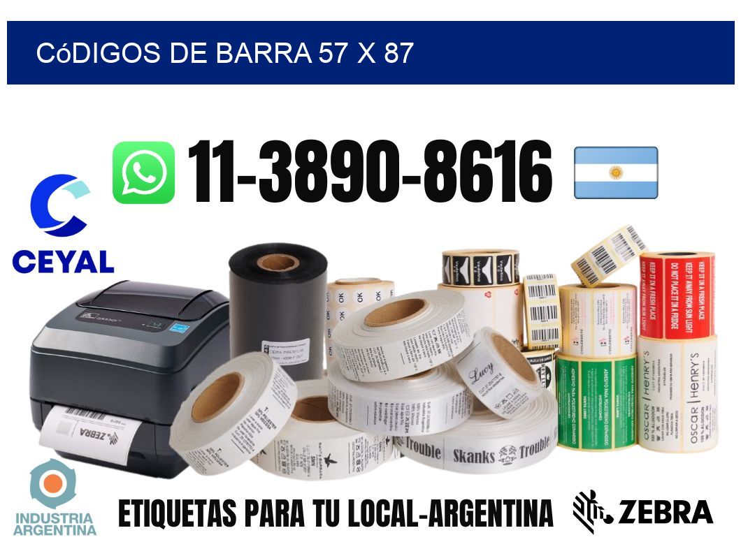 códigos de barra 57 x 87