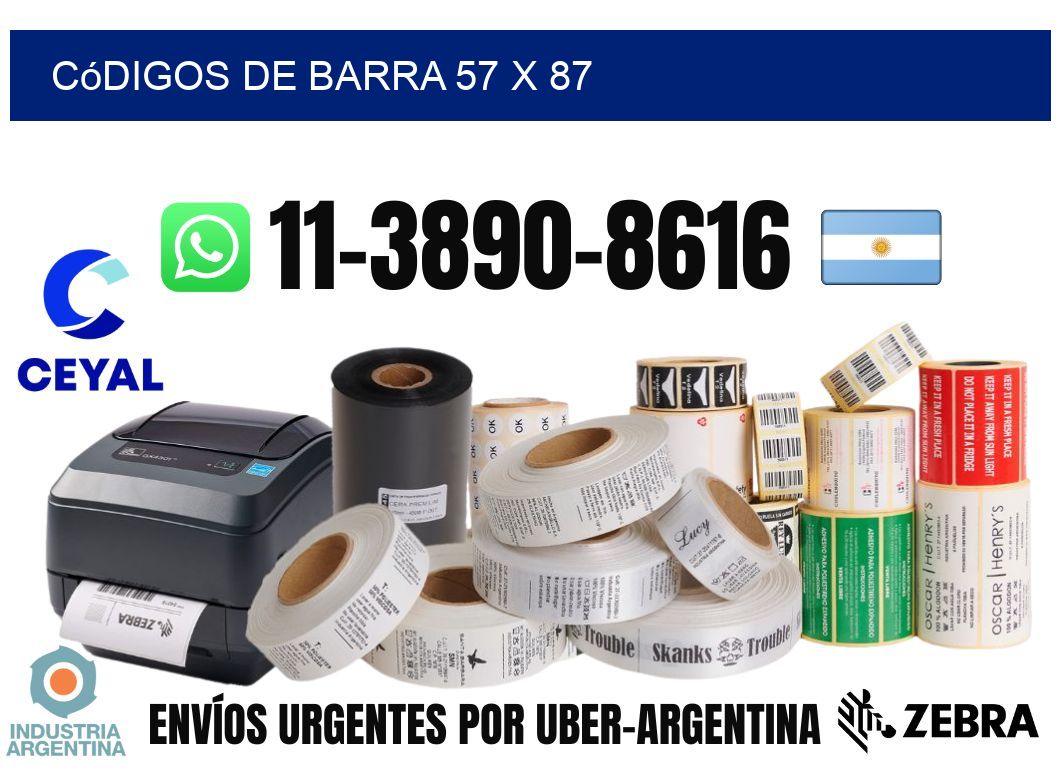 códigos de barra 57 x 87