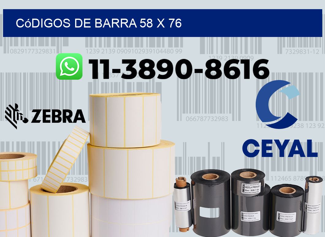 códigos de barra 58 x 76
