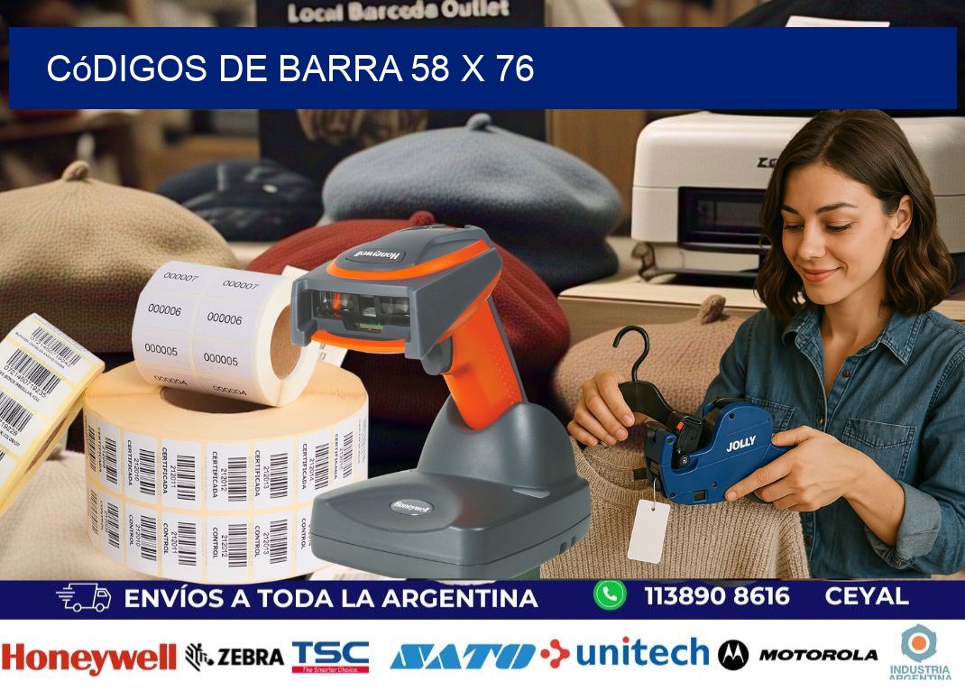 códigos de barra 58 x 76