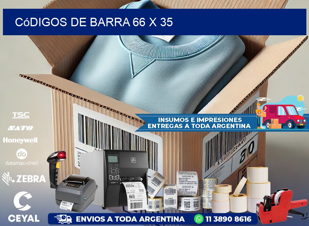 códigos de barra 66 x 35